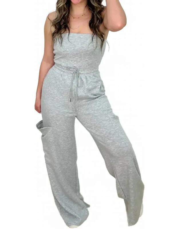 Dance It Out Rayon Blend Strapless Jumpsuit