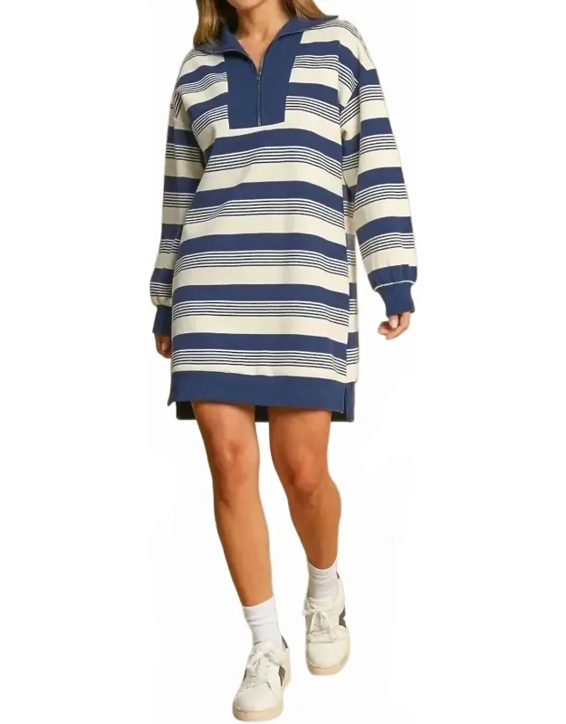 Striped Collared Dress