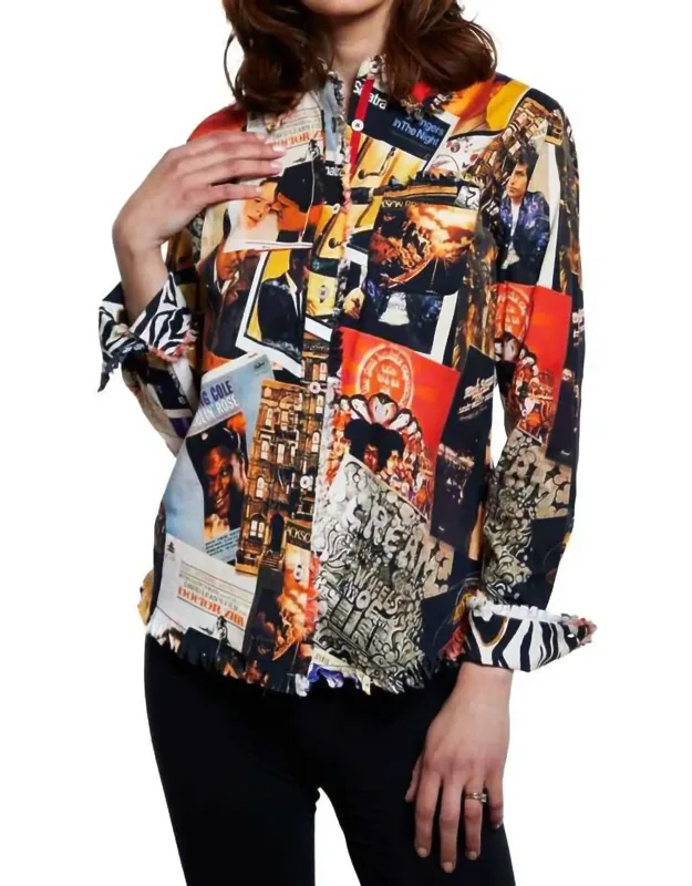Cape Cod Top With Long Sleeves And Classic Collar