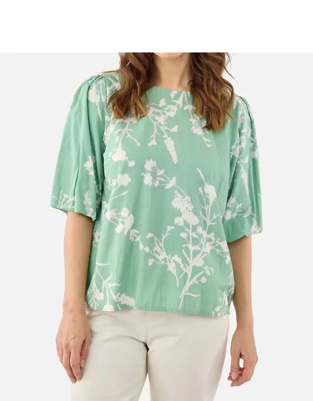 Printed Seersucker Blouse