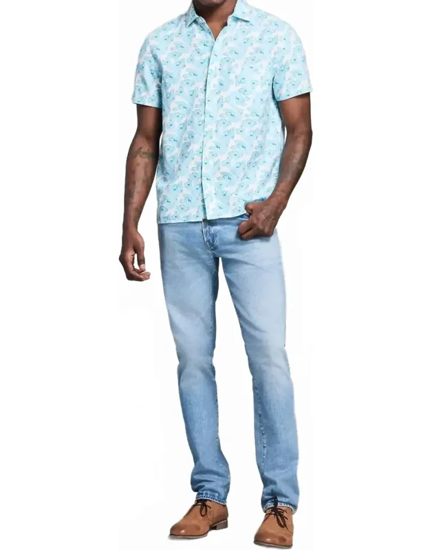 Textured Painted Floral Treme Shirt
