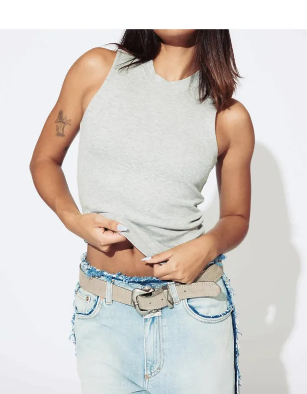Ribbed Double Layer Tank Top