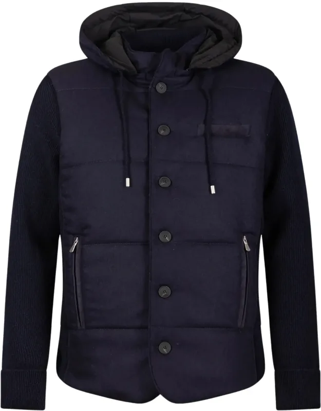 Padded Drawstring Hooded Jacket