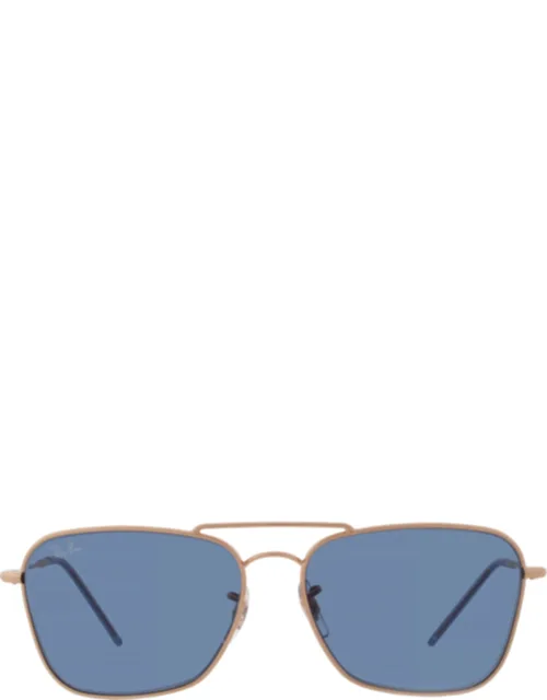 Caravan Reverse Blue Square Sunglasses