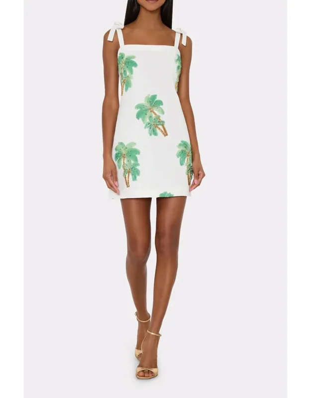 Embroidered Mini Dress
