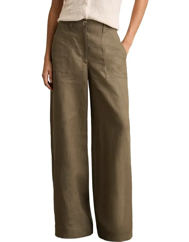 Linen Wide Leg Trousers