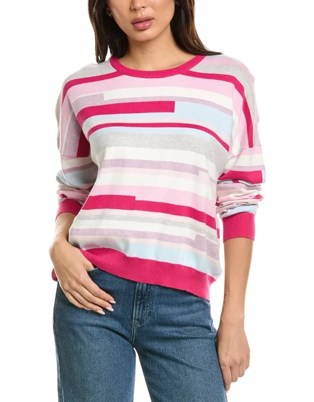 Abstract Stripe Crewneck Sweater