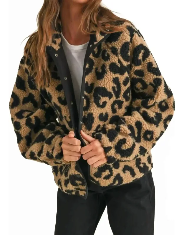 Sherpa Leopard Jacket