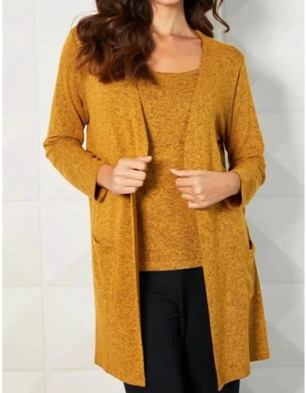 Open-front Pocket Cardigan