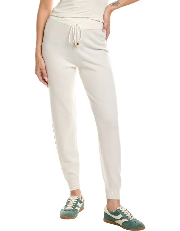 Luxe Cable Cashmere Joggers