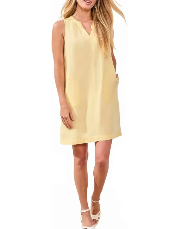 Sleeveless V-neck Shift Dress