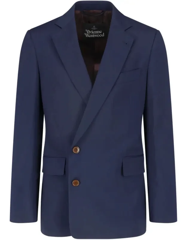 Tailored Double-breasted Classic Notch Lapel Blazer