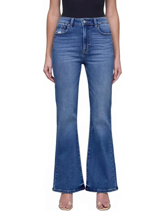 Happi High Rise Flare Jean - Comfortable Cotton Blend, Stylish Flared Leg