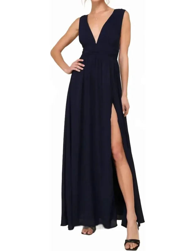 Heavenly Hues Chiffon Pleated Maxi Dress