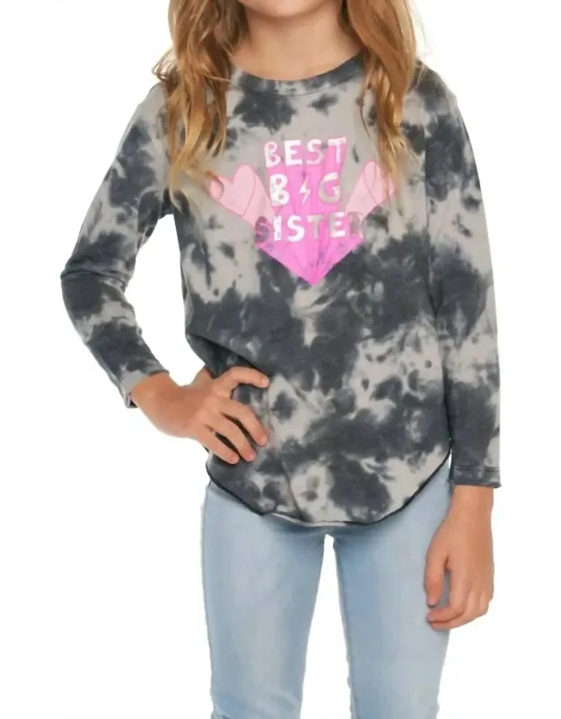 Tie Dye Best Big Sister Tee