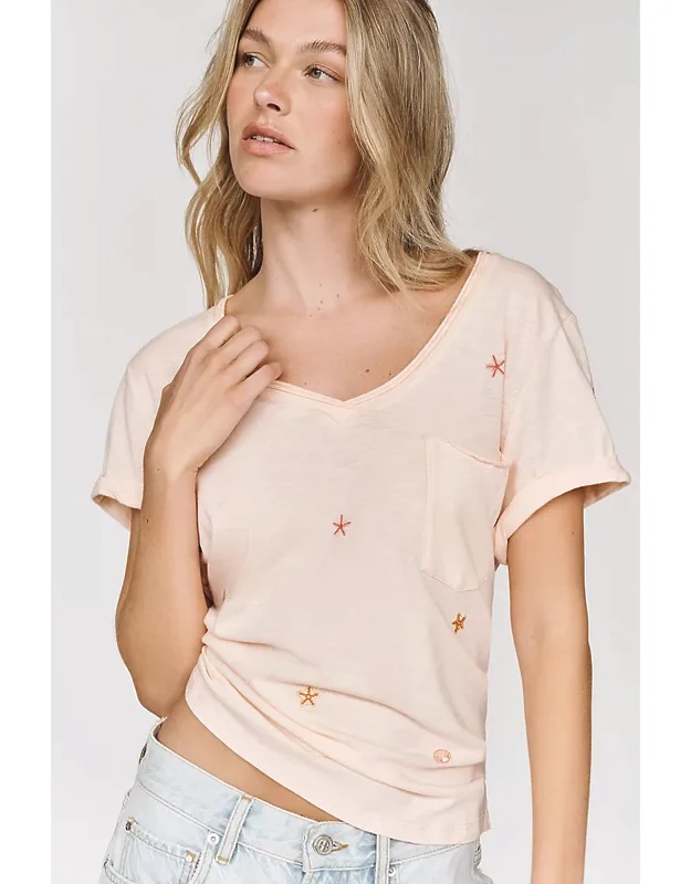 Drapey V-neck Tee