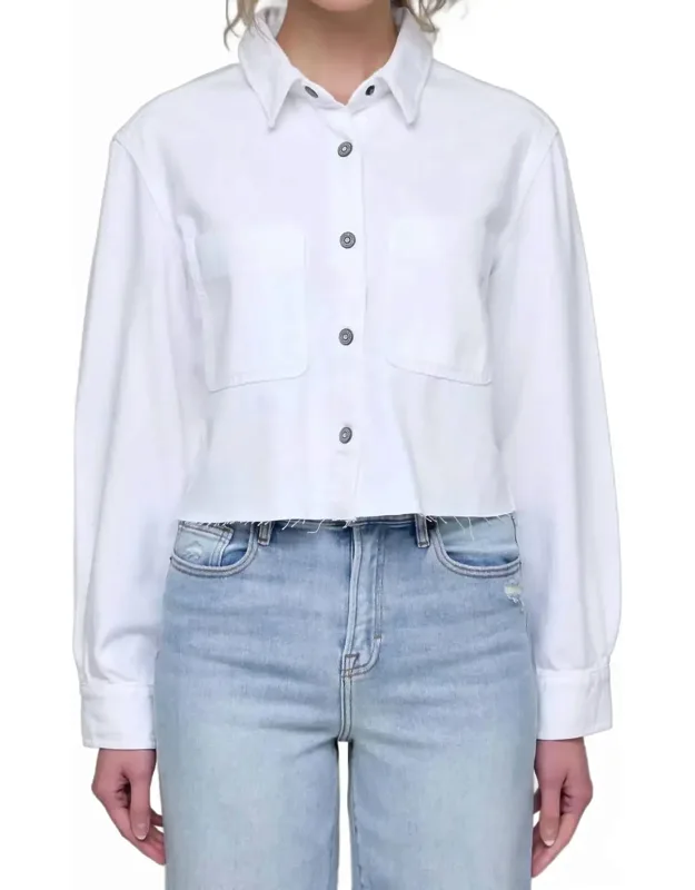 Cropped Denim Shirt
