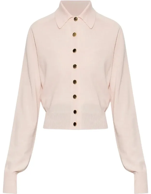 Cropped Gold Button Cardigan