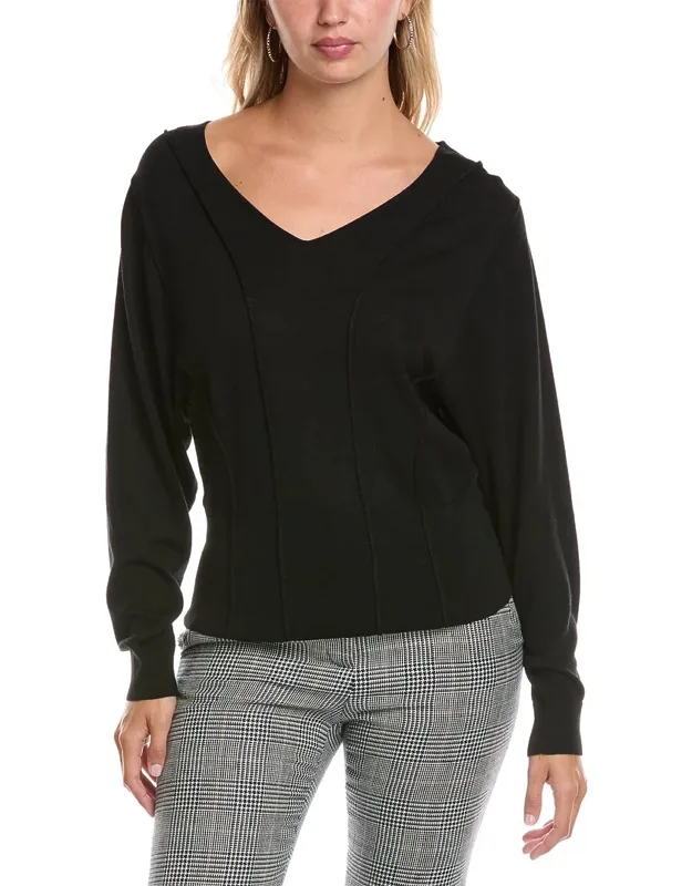 Convertible Bateau Neck Wool-blend Sweater