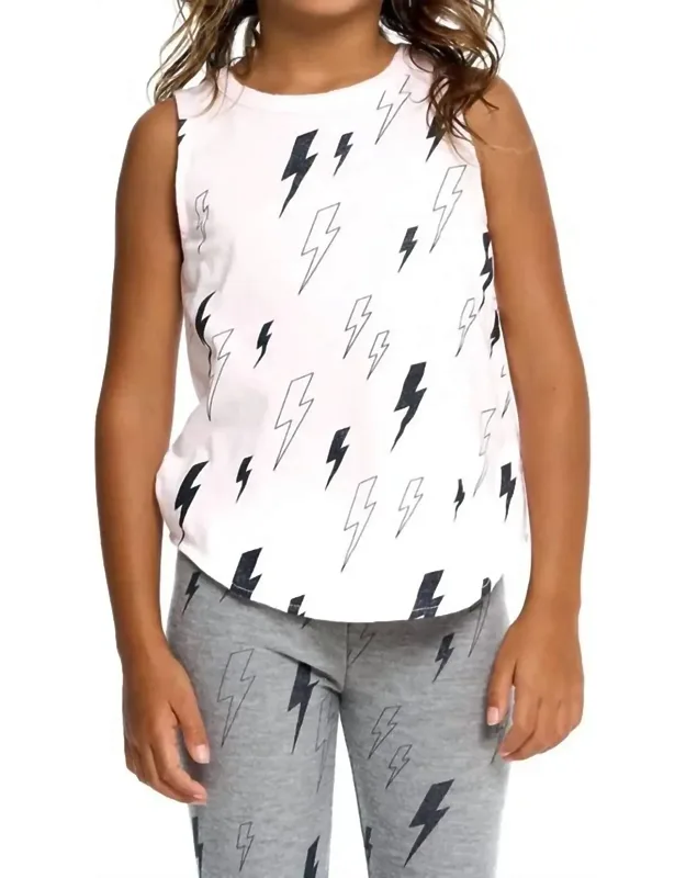 Glitter Bolts Sleeveless Tee