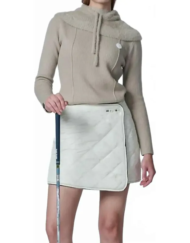 Quilted Reversible Padded Wrap Skirt