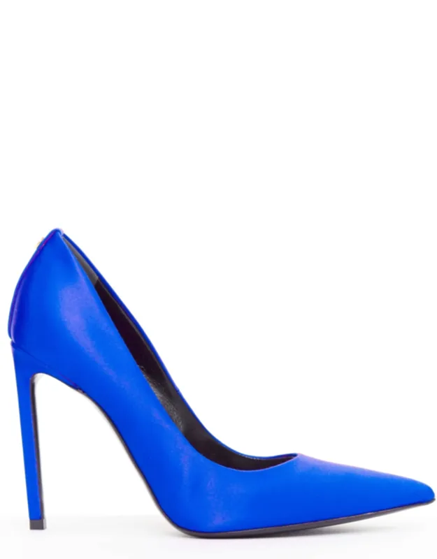 Satin Pointy Front Stiletto Pumps