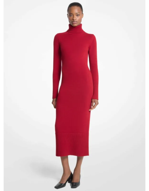 Cashmere Turtleneck Sweater Dress
