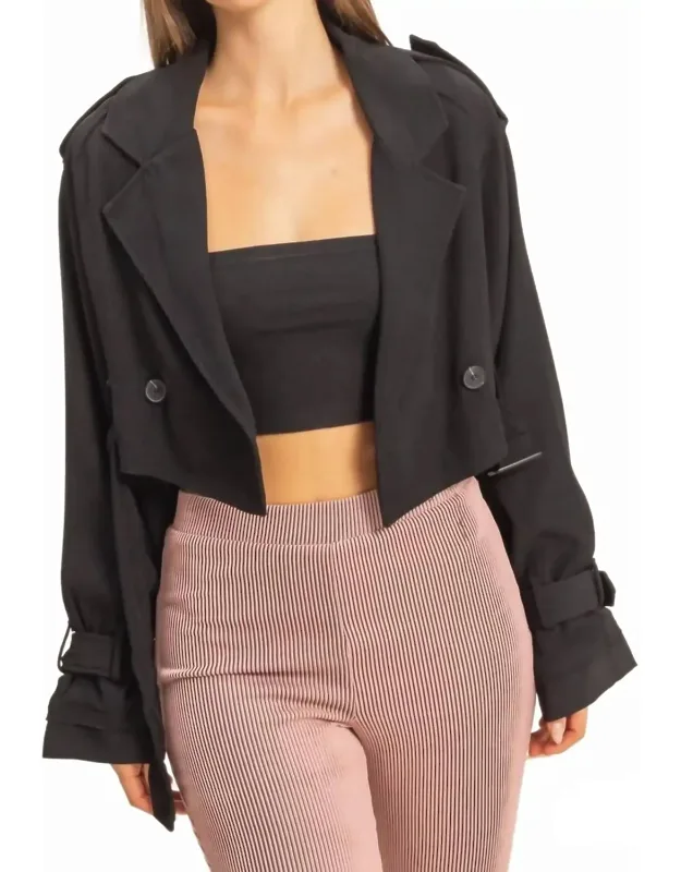 Cropped Trench Coat