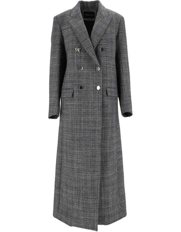 Double-breasted Long Wool Coat