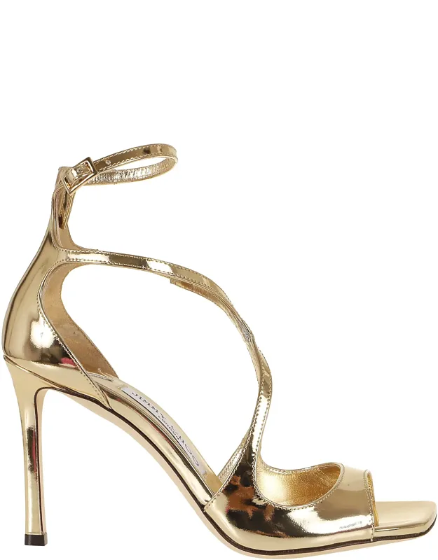 Azia 95 Metallic Leather Stiletto Sandals