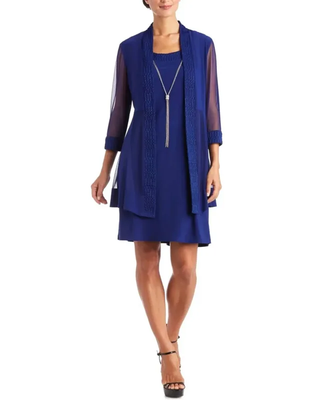 Two Piece Short Evening Jacket Dress