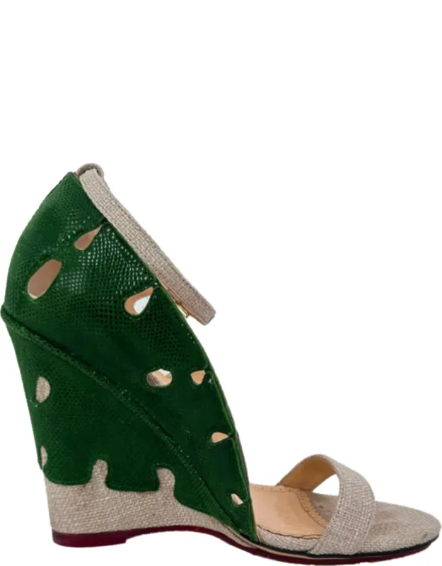Leaf Accent Sandal Heels