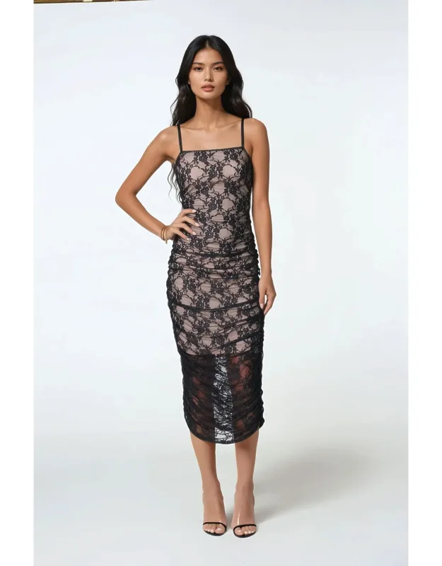 Lace Tube Midi Dress