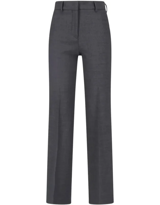 Tailored Straight-leg Virgin Wool Formal Pants