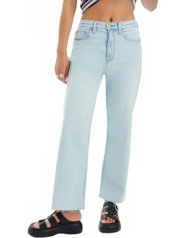 High Rise Wide Ankle Length Jeans