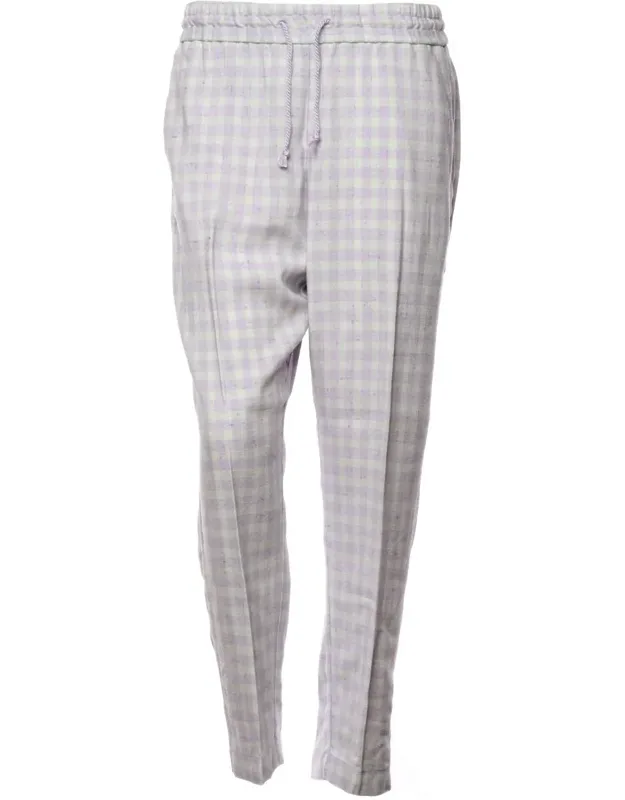 Mojito Pastel Check Wide-leg Pants