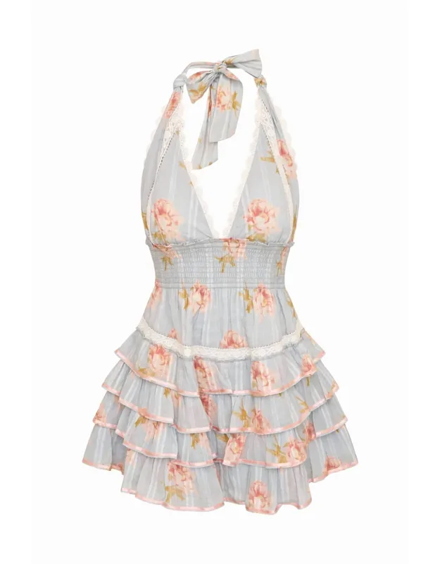 Kerch Cotton Peony Print Mini Dress