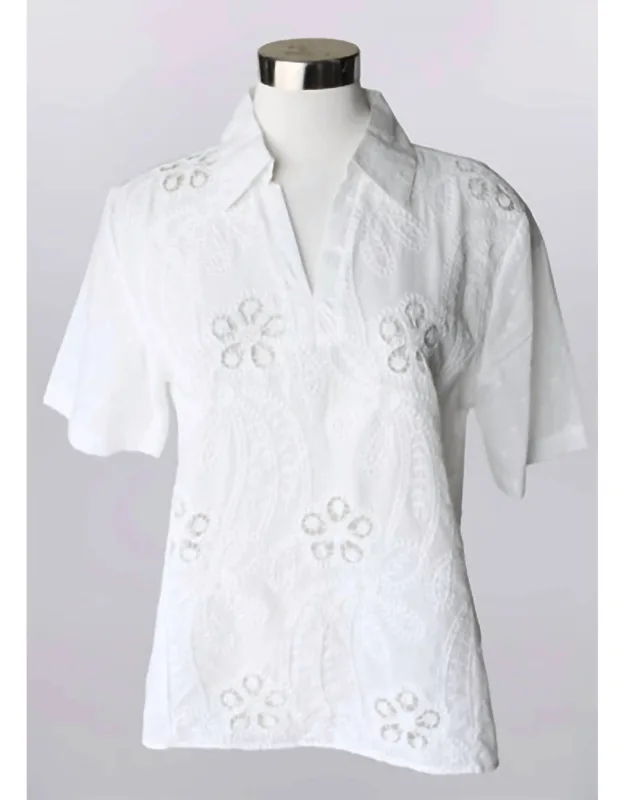 Crocheted Polo Shirt