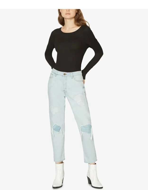 Repaired Straight Leg Jeans