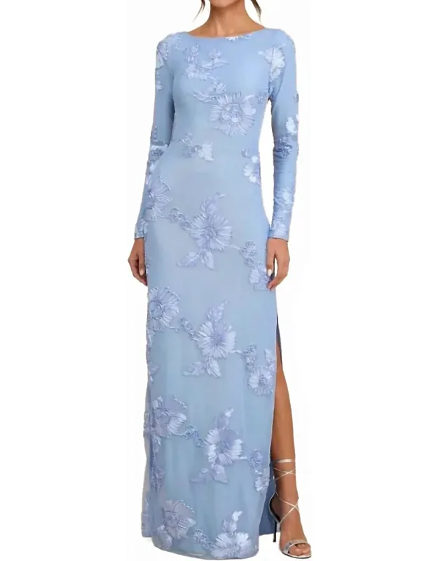 Josephine Applique Mesh Maxi Dress