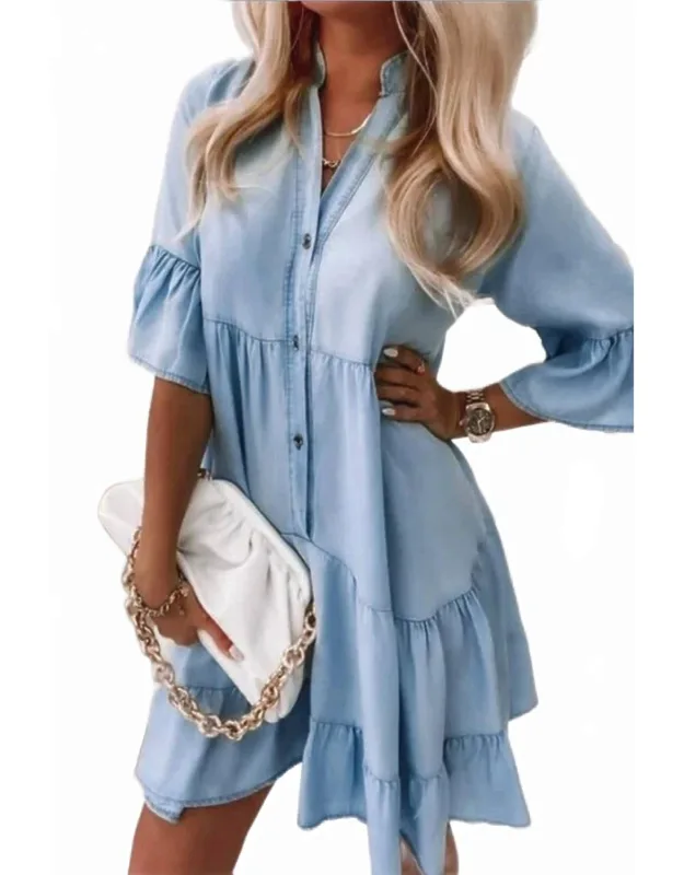 Washed Denim Dress