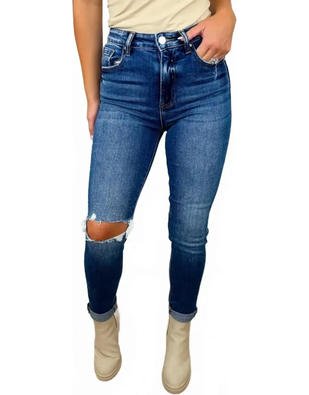 Molly Distressed High-rise Skinny Jeans