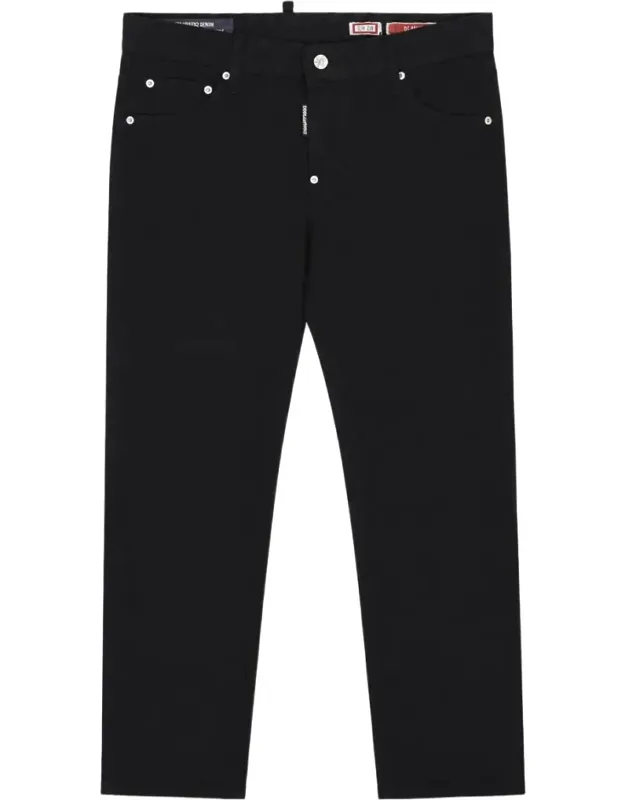 Straight-leg Mid-rise Cotton Jeans