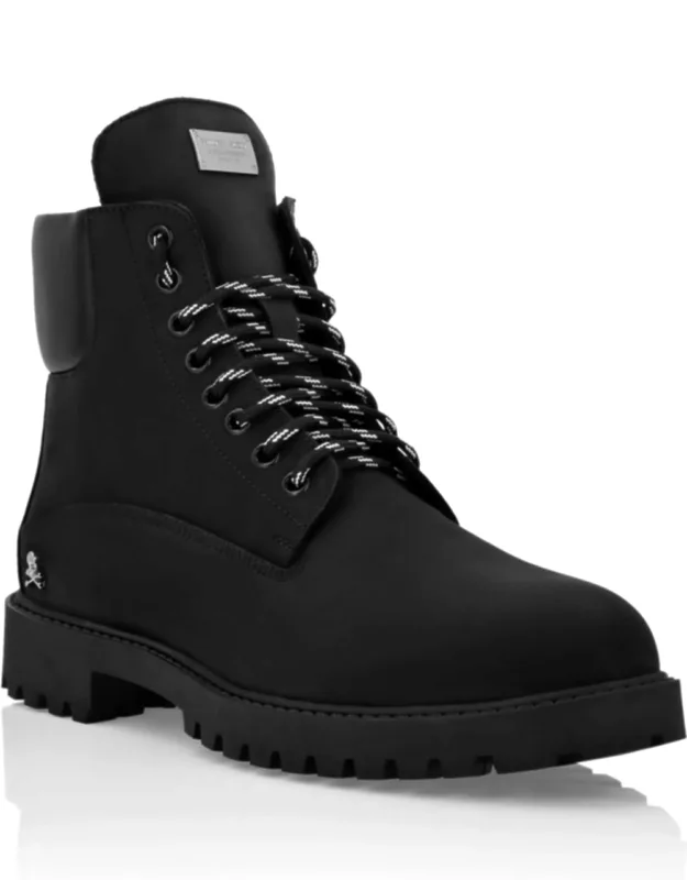 Nabuk Low Flat Boots