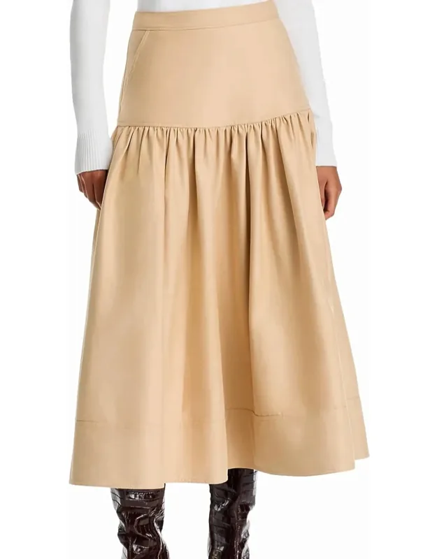 Twill Midi Skirt