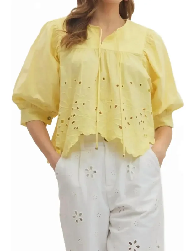 Eyelet Top