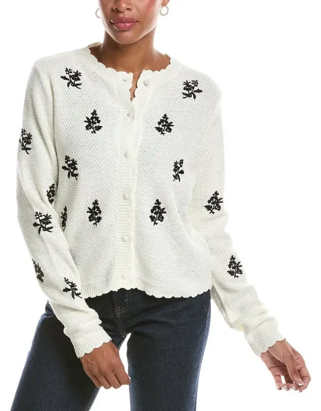 Reen Long Sleeve Crewneck Cardigan