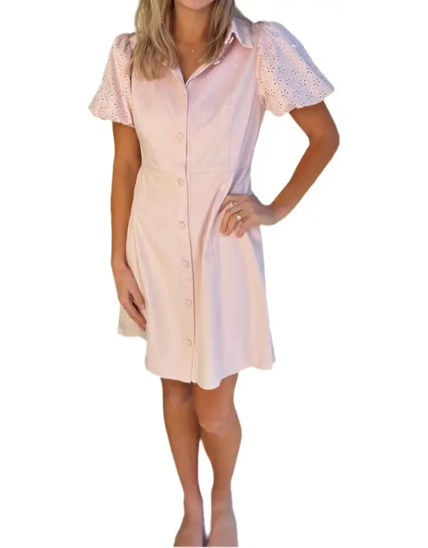 Faux Suede Short Sleeve Dress
