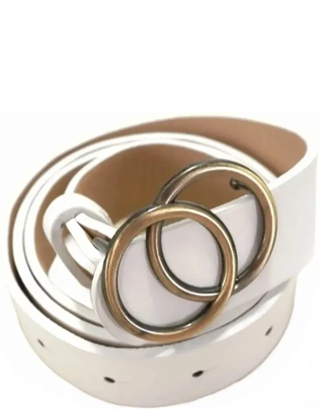 Double O Buckle Vegan Leather Belt