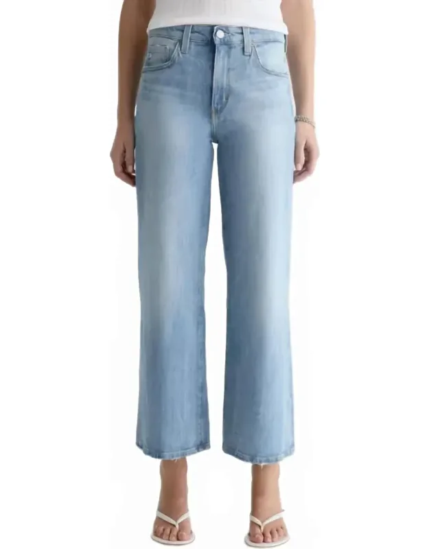 High Rise Wide Leg Crop Jeans